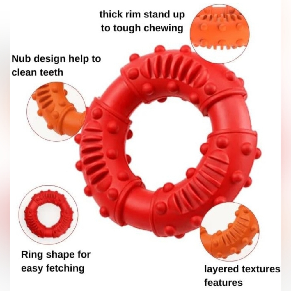 Durable Rubber Dog Chew Toy Training Agility for Medium to Large Dogs - Picture 5 of 8